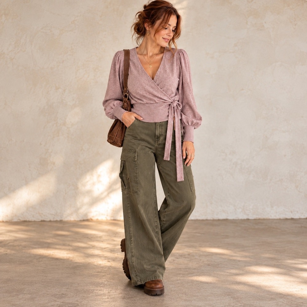 PerSeption XL Mauve Sweater Balletcore